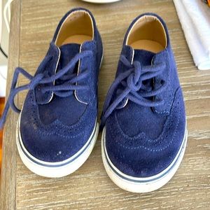 Janie and jack size 9 navy suede sneakers